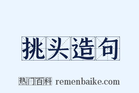 挑头造句是什么意思的图片